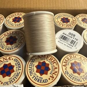 1 Case: 30 Spools - BAGUETTE Americana Quilting Thread 150 Yd 100% Glacéd Cotton